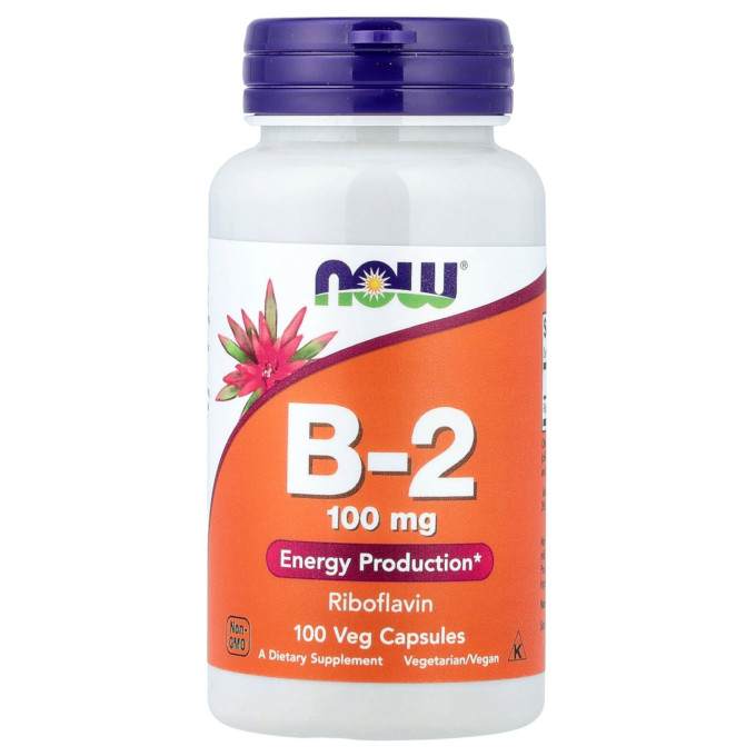 Витамин B-2 NOW FOODS, B-2 100 mg, 100 капсул NS5691